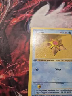 1st Edition Shadowless Staryu 65/102 Base Set Pokemon Card WOTC 1999 MP - Image 4