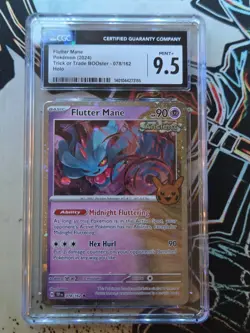 CGC MINT 9.5 Pokemon Flutter Mane Trick or Trade 078/162 Cosmos Holo Swirl - Image 1
