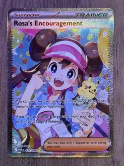 Rosa’s Encouragement 123/88 SPECIAL ILLUSTRATION RARE Perfect Order Pokemon SIR - Image 1