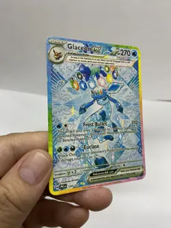 Glaceon EX Gold Metal Pokemon Card-Collectible Gift Display！Christmas bb - Image 2