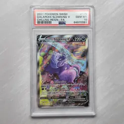 Pokemon 2021 Galarian Slowking V 179/198 Full Art Chilling Reign GEM MINT PSA 10 - Image 1