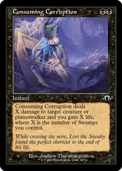 MTG Magic 1x Consuming Corruption RETRO FRAME FOIL (M/NM) Modern Horizons 3 - Image 1