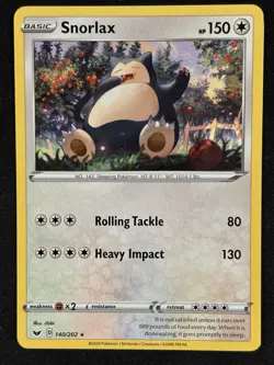 Pokemon - Snorlax 140/202 - Sword & Shield Non Holo Rare - NM - Image 1