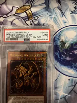 Yu-gi-oh! The Winged Dragon Of Ra RA04-EN118 PSA 9 Quarter Century Rare (WNU) - Image 2