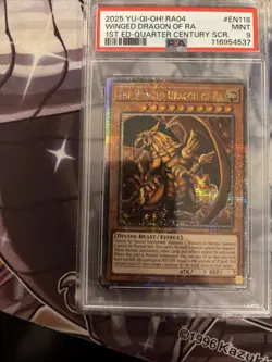 Yu-gi-oh! The Winged Dragon Of Ra RA04-EN118 PSA 9 Quarter Century Rare (WNU) - Image 4