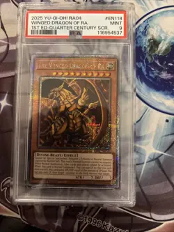 Yu-gi-oh! The Winged Dragon Of Ra RA04-EN118 PSA 9 Quarter Century Rare (WNU) - Image 5