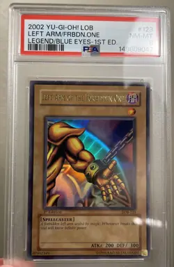 Yu-Gi-Oh! - Left Arm of the Forbidden One LOB-123 Ultra Rare PSA 8 NM-M - Image 2