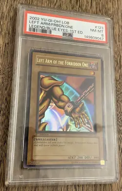 Yu-Gi-Oh! - Left Arm of the Forbidden One LOB-123 Ultra Rare PSA 8 NM-M - Image 4