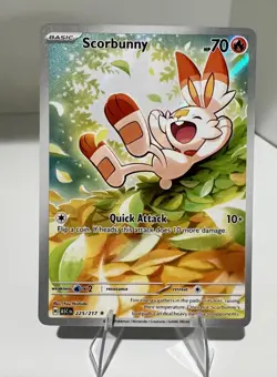 Scorbunny Full Art 225/217 Ascended Heroes Pokemon TCG Illustration Rare - Image 1