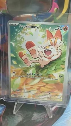 Pokemon TCG Scorbunny 225/217 Ascended Heroes Illustration Rare Mint Condition - Image 1
