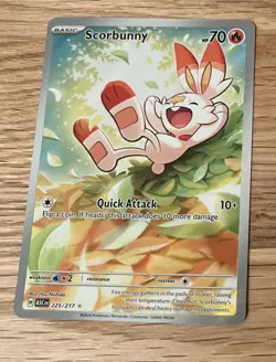 Pokemon TCG Scorbunny 225/217 Ascended Heroes Illustration Rare Mint Condition - Image 1