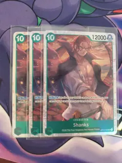 One Piece TCG English OP13-028 Shanks SR Foil (3 Card Playset) - Image 1