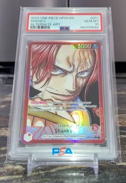 Shanks Leader OP09-001 Alt Art PSA 10 - One Piece Emperors in the New World EN - Image 1