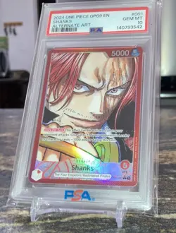 Shanks Leader OP09-001 Alt Art PSA 10 - One Piece Emperors in the New World EN - Image 3