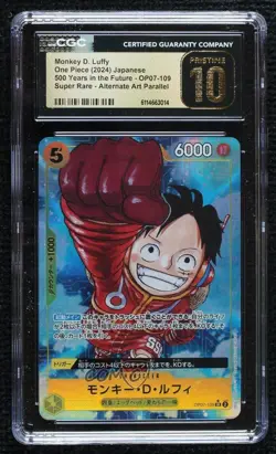 2024 One Piece Card Game: 500 Years in The Future Japanese Monkey D Luffy CGC 10 - Image 1