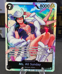 Ms. All Sunday OP14-084 SR The Azure Sea's Seven Foil One Piece Card Game - Image 1