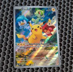 Pokemon Pikachu 027 SVP: Scarlet & Violet Promo Full Art Holo 60HP English - Image 1