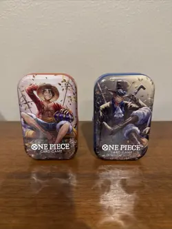 New & Sealed! Set of 2 One Piece Card Game Tin Pack Set Volume 2 OP-13 - Image 1