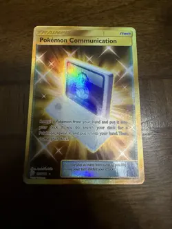 Pokemon Communication Team Up Secret Rare Holo Trainer 196/181 Card English - Image 1