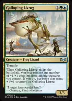 Galloping Lizrog -Foil Light Play MTG Ravnica Allegiance - Image 1
