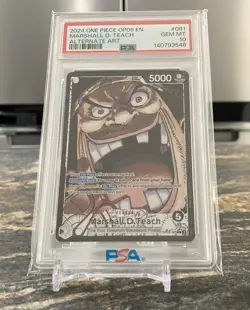 Marshall D. Teach L OP09-08 Alt Art Leader One Piece Card Game OP09 - PSA 10 - Image 2