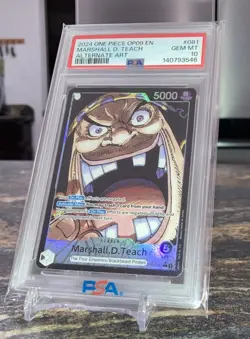 Marshall D. Teach L OP09-08 Alt Art Leader One Piece Card Game OP09 - PSA 10 - Image 3