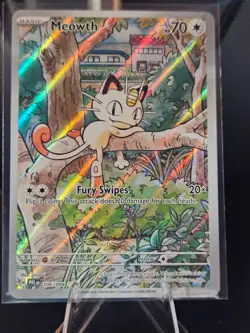 Pokemon Card Meowth 106/094 Phantasmal Flames Illustration Rare - Image 1