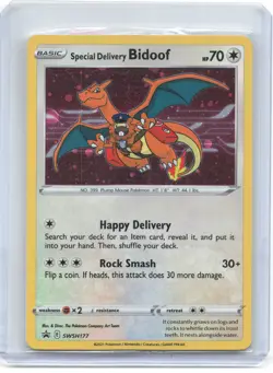 2021 Pokemon—Special Delivery Bidoof #SWSH177 Sword & Shield Promo Card—(Sealed) - Image 1