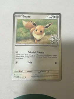 Pokemon Eevee TCG Holo Stamped Holiday Calendar Card 133/165 - Image 1