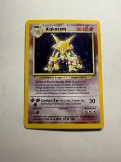 Pokemon Card 1999 TCG WOTC Base Set Alakazam 1/102 Holo Rare Unlimited MP - Image 3