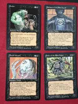 9 Card Black & Green HP Lot - Fallen Empires MTG Magic The Gathering Vintage HP - Image 3