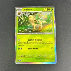 Leafeon 005/131 Pokemon TCG Prismatic Evolutions Holo Card - Image 1