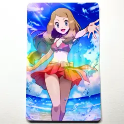 Pokemon Trainer Serena Sexy Doujin Waifu Girl Anime Art Goddess Card - Image 1