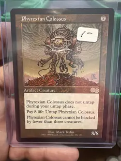 Magic The Gathering Urza's Saga Phyrexian Colossus Rare Card MTG - Image 1