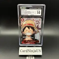 CGC 10 GEM MINT Monkey D. Luffy (Parallel) P-001 P 25th Edition - ONE PIECE Card - Image 1