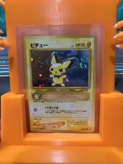 Pokemon Pichu TCG Neo Genesis No.172 Rare Japanese Holo Card LP *SWIRL* - Image 1