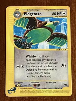 Pidgeotto 88/165 Non Holo Expedition E-Reader Pokemon Card - Image 1