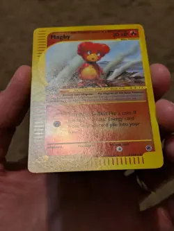 Magby Reverse Holo 52/165 Expedition 2002 Rare E Reader Series Pokemon Card LP - Image 3