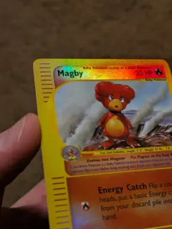 Magby Reverse Holo 52/165 Expedition 2002 Rare E Reader Series Pokemon Card LP - Image 5