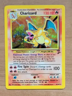 Pokemon Base Set 2 Charizard Holo Rare Card 4/102 1999 Authentic - Image 1