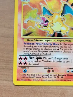 Pokemon Base Set 2 Charizard Holo Rare Card 4/102 1999 Authentic - Image 4