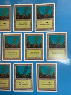 Unlimited FOREST artwork A basic land x13 mtg played see pics I Combine Ship - Image 3