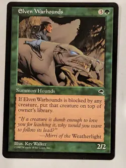 Elven Warhounds - Tempest - Magic the Gathering MTG Nice! - Image 1