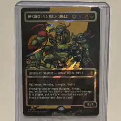 Heroes in a half shell (Borderless) (Surge Foil) TMNT MTG NM - Image 1