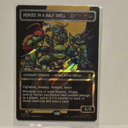 Heroes in a half shell (Borderless) (Surge Foil) TMNT MTG NM - Image 3
