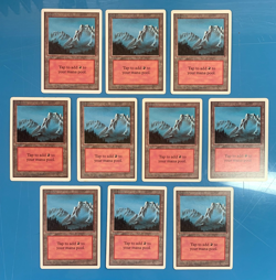 Unlimited MOUNTAIN artwork B basic land x10 mtg played see pics I Combine Ship - Image 1