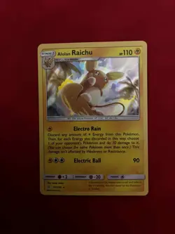 BEAUTIFUL Pokemon TCG Cards Alolan Raichu 57/236 Unified Minds Holo Rare NM - Image 1