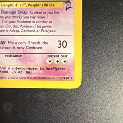 Alakazam 1/130 Base Set 2 Holo Rare Stage 2 Psychic Pokemon Card NM - Image 4