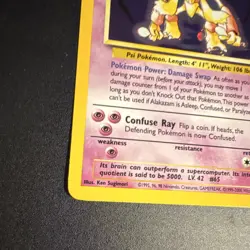 Alakazam 1/130 Base Set 2 Holo Rare Stage 2 Psychic Pokemon Card NM - Image 5