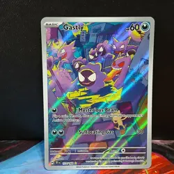 Pokemon TCG Gastly Holo Card Illustration 177/162 Temporal Forces NM - Image 1